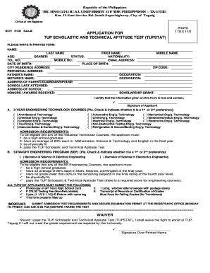 tup admission